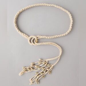 American Eagle Crochet O-Ring Fringe Belt